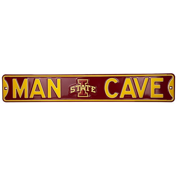Metal I-State Man Cave Sign (was $59.99)